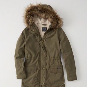 Abercrombie Sherpa Lined Military Coat